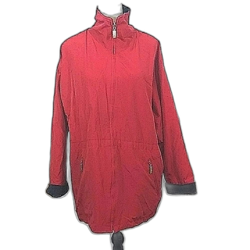London Fog Reversible Red Jacket / Coat  Size Large